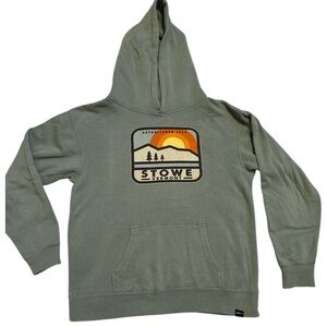 Techstyles Light Green Stowe Vermont Hoodie Size Youth Large